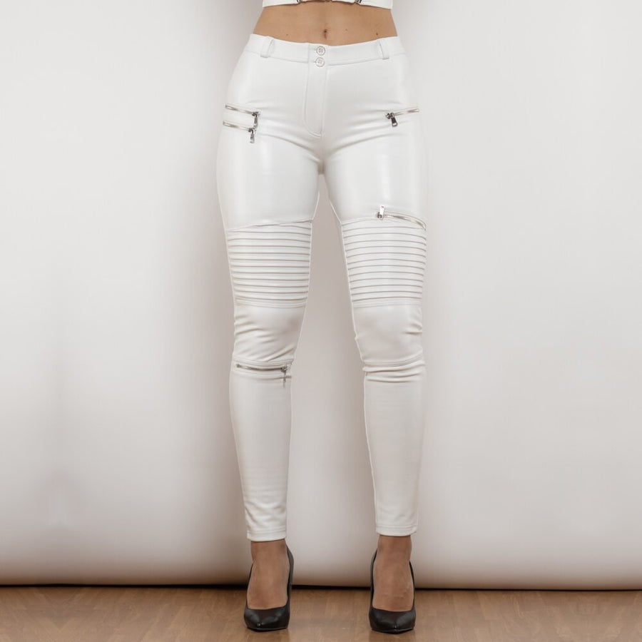 SHAPEWEAR BIKER LEGGINGS - FAUX LEATHER